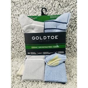 Men’s 6 Pairs Goldtoe Edition Casual Long Crew Socks Different Colors New